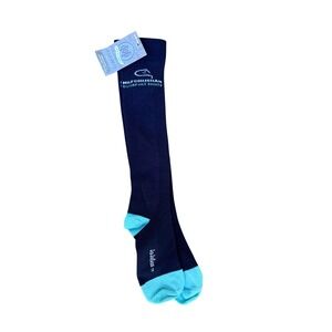 JOJOSOX Nilforushan Tall Cool Equisport Events Socks Womens Medium‎ Navy Blue
